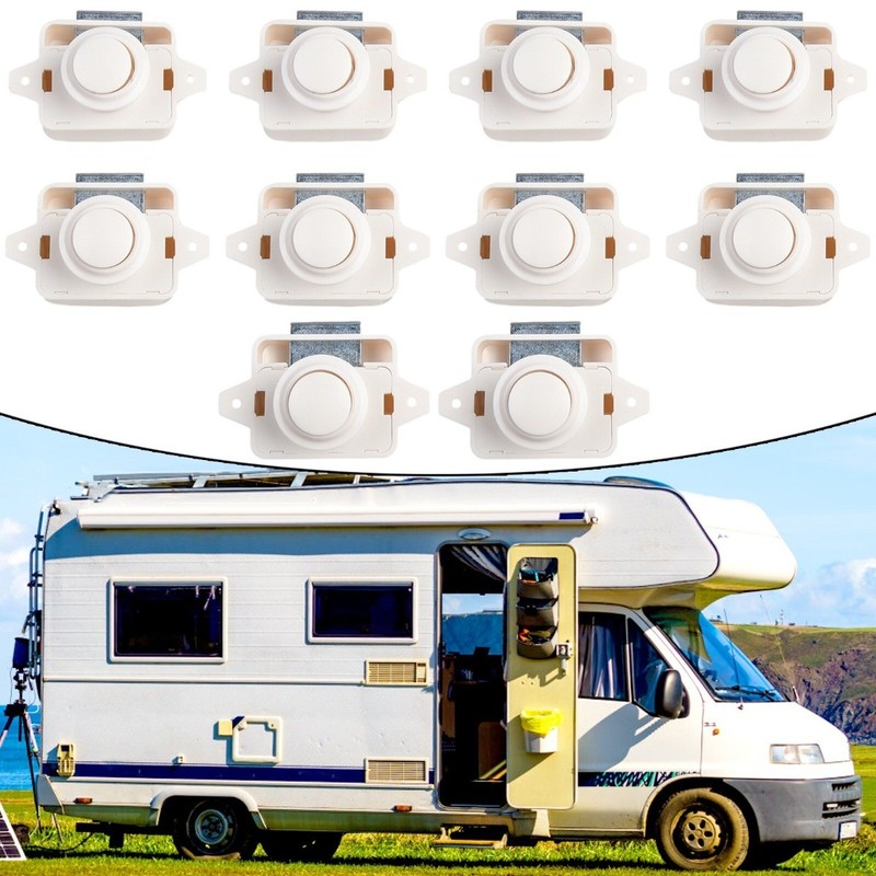 10* Easy To Operate Push Button Catch Locks For Cabinets And Drawers gallery