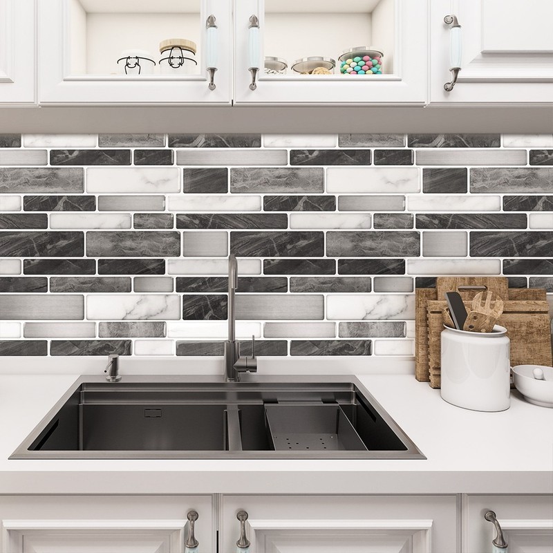20pcs Peel and Stick Backsplash Thickened Subway Tiles, 12″x12″, Cover 20 Sq.Ft.