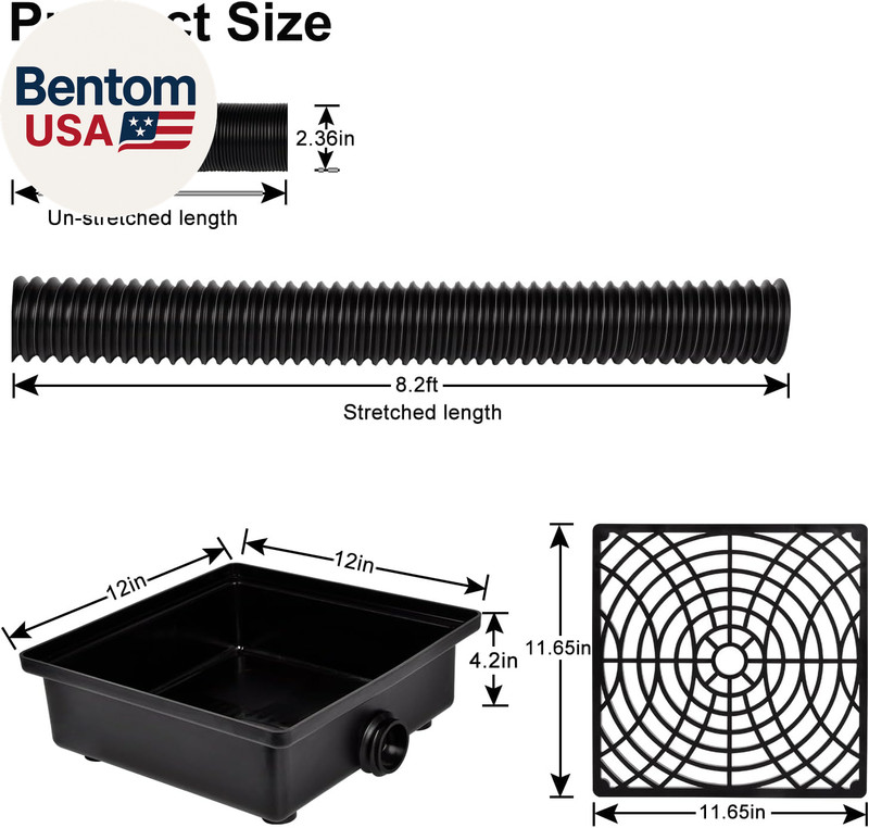 Catch Basin Gutter Downspout Extensions, 12"×12" Low Profile Catch Basin Downspo gallery