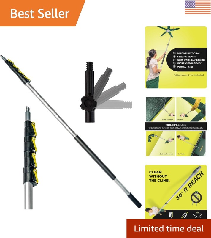 DOCA High Telescoping Pole 7-30 Ft – Perfect for Indoor & Outdoor Cleaning