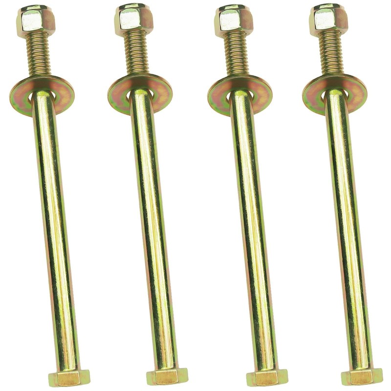 1/2" x 7-1/2" Hex Head Bolt by Color Galvanization with Nylon Lock nut and La...