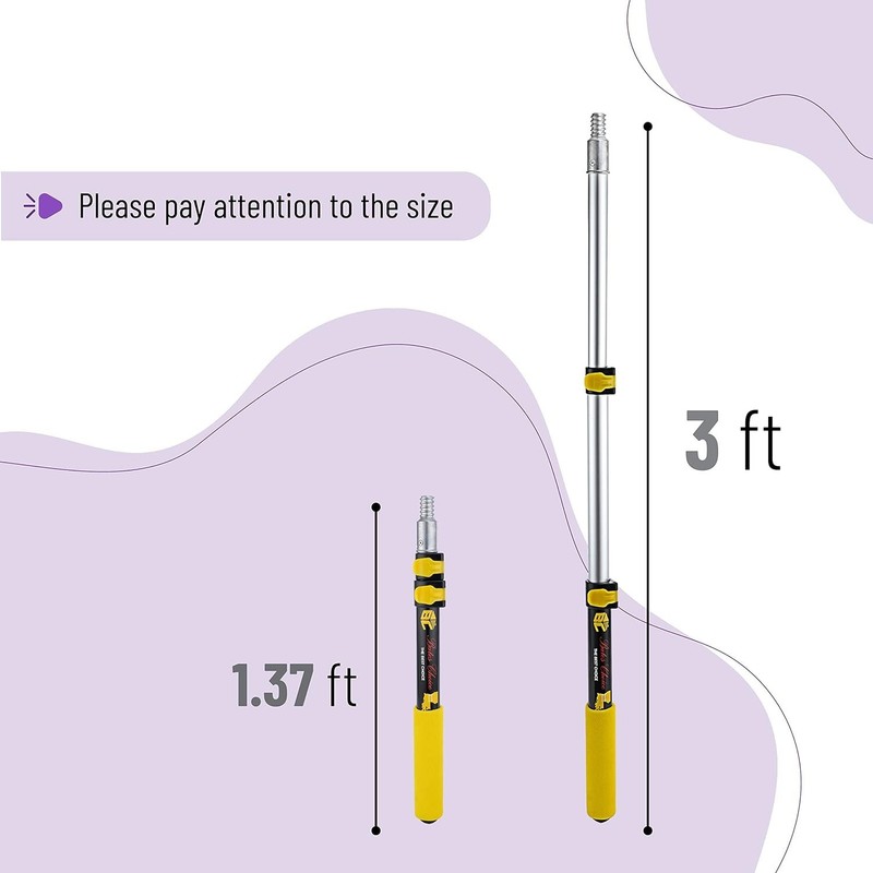 Extendable 3 Ft Telescoping Pole with Comfort Grip - Ideal for Painting gallery