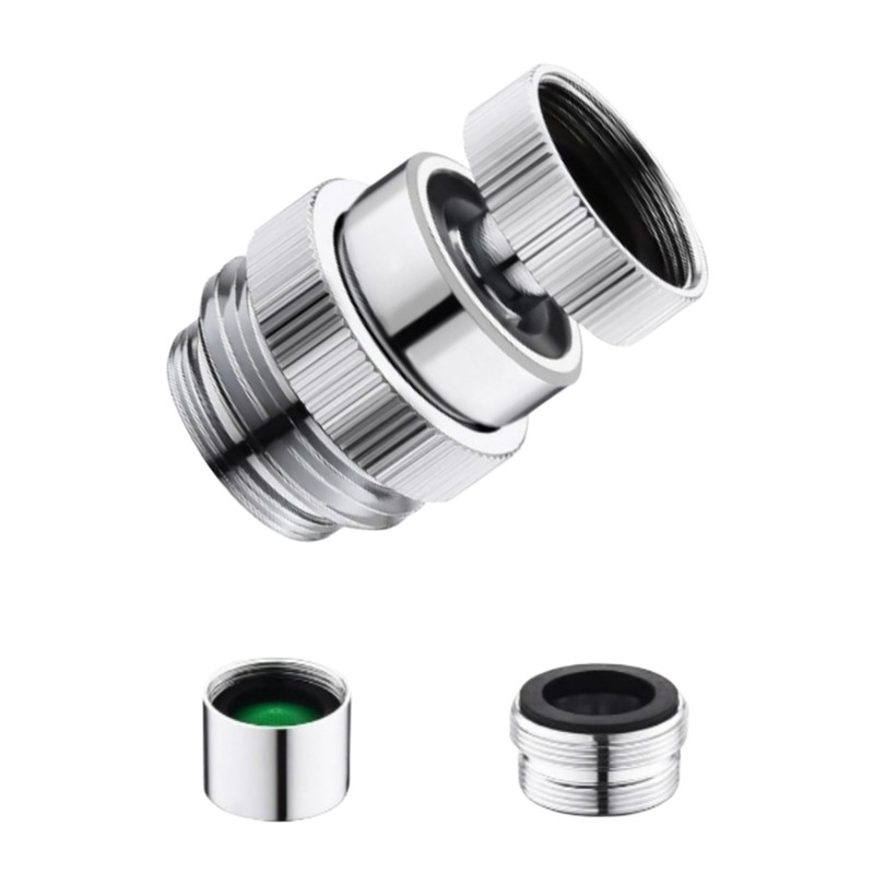 Copper Aerator Attachment Dual Thread Sink Tap to Garden Hose Swivel Connector gallery