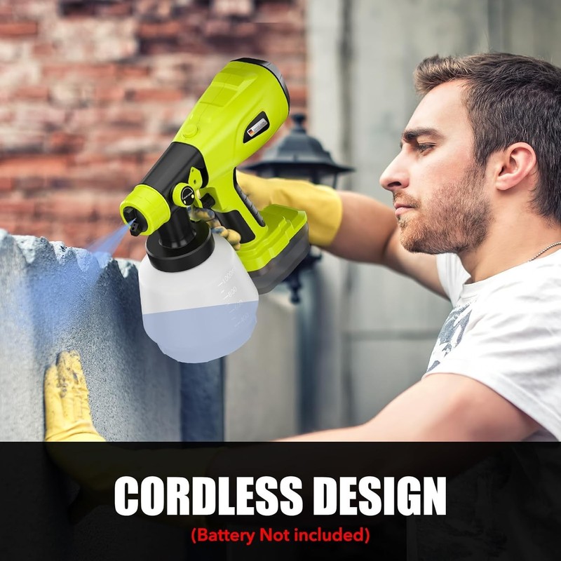 Cordless Paint Sprayer Compatible with Ryobi One+ 18V - 1000ML for Easy Painting gallery