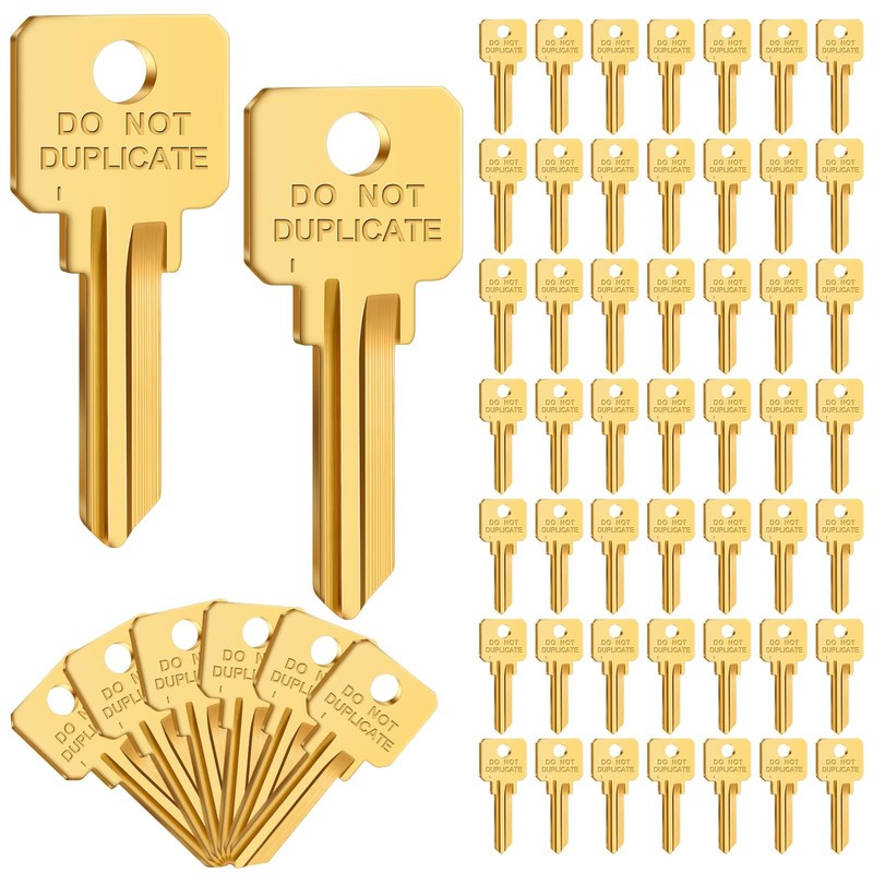 50 Pcs Do Not Duplicate Key Blanks Metal Key Replacements House Key Blank Doo…