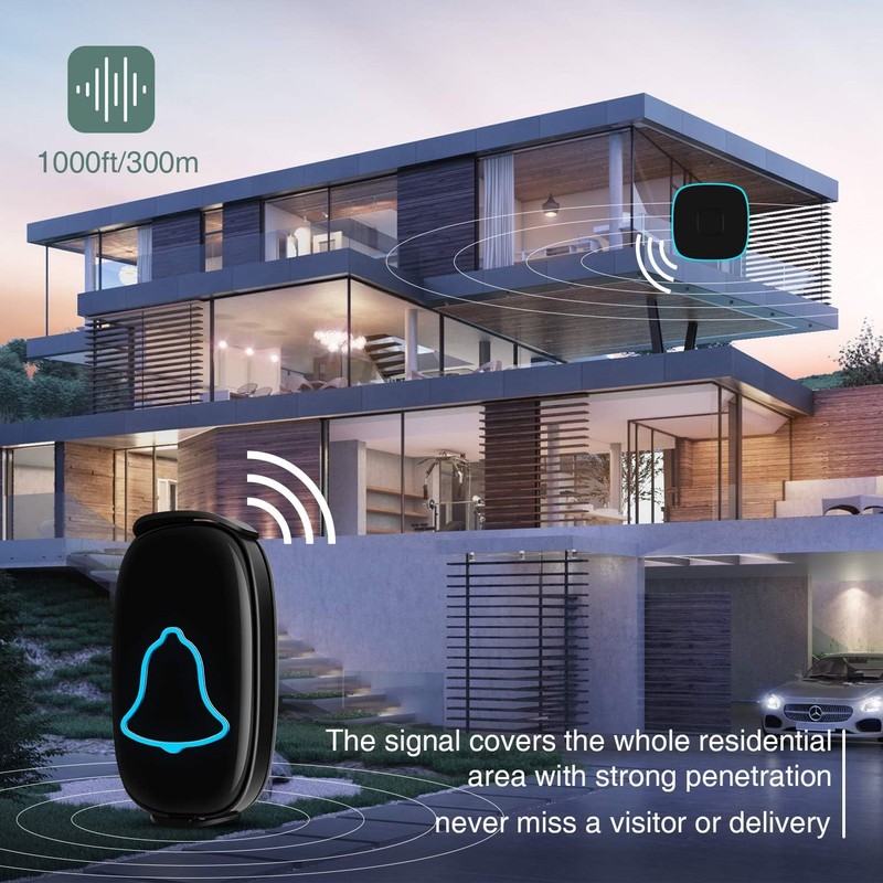 Waterproof Wireless Doorbell 1000ft Range gallery