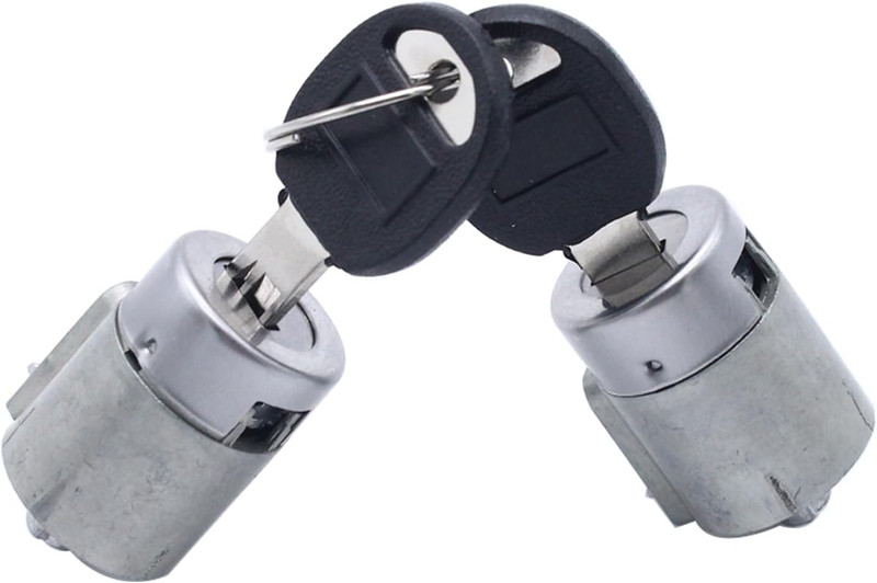 2PCS Door Lock Cylinder for 88-94 Chevy Suburban S-10 Blazer Jimmy Silver