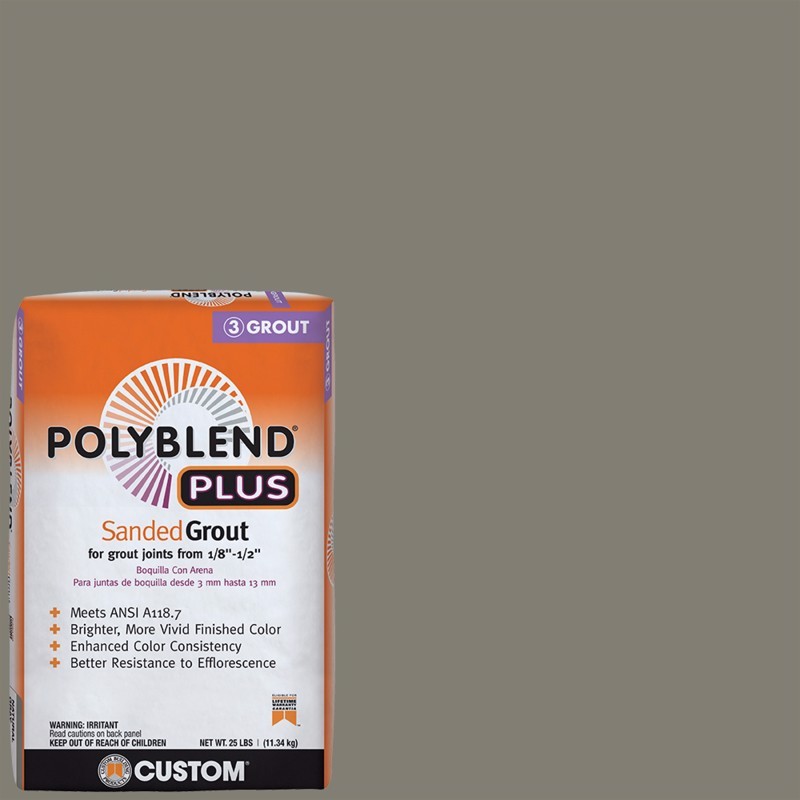 Grout Customs POLYBLEND Plus Sanded 25LB Bag (Natural Gray 09)
