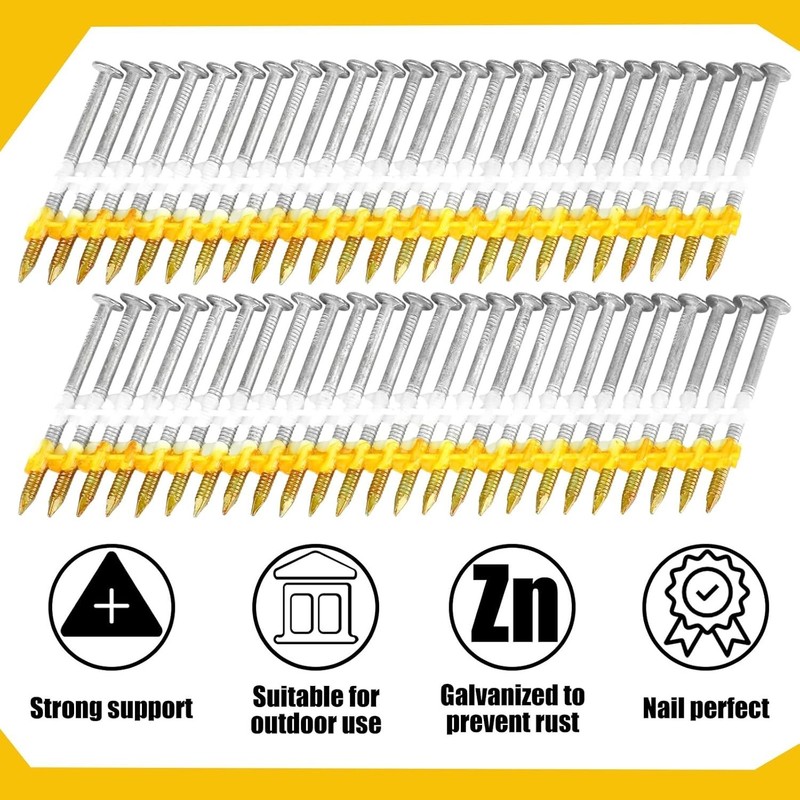 Collated Framing Nails 2 Inch Length, Ideal for Construction and Woodwork gallery