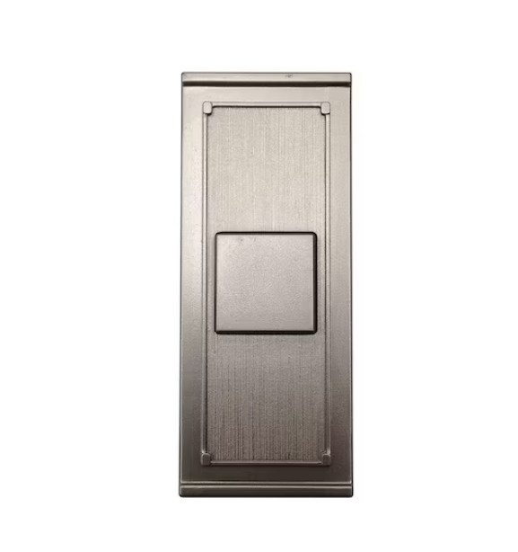 Defiant Wireless Battery Operated Doorbell Push Button, Brushed Nickel