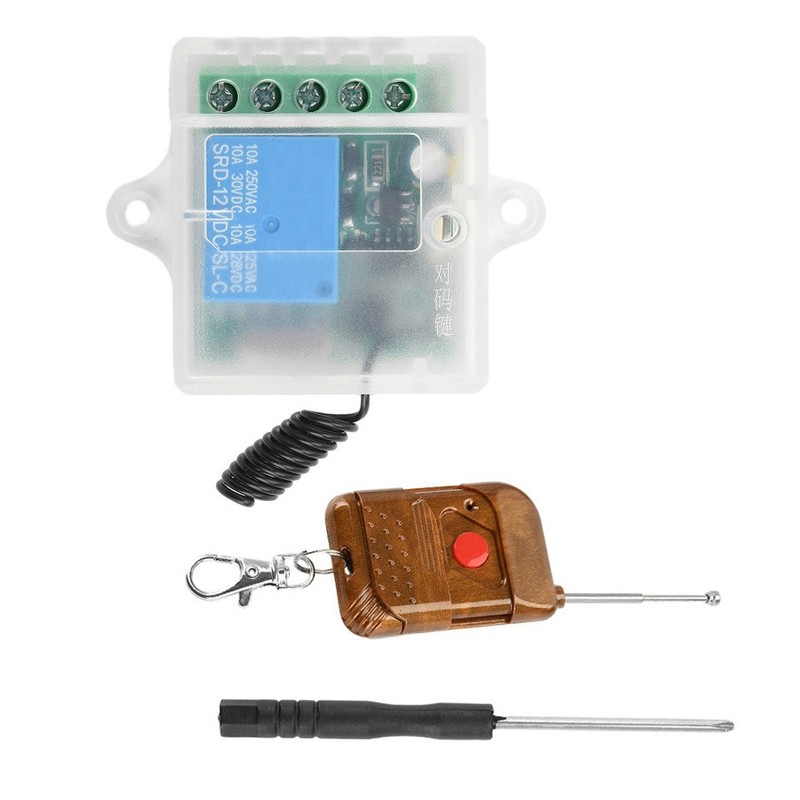 1 Set Wireless Remote Control Switch With DC12V Relay Receiver Module 433Mhz