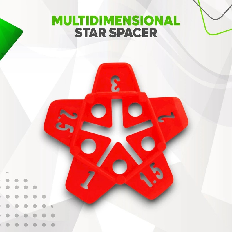 Multidimensional Star Spacers – 5 Sizes in 1 Tile Spacer