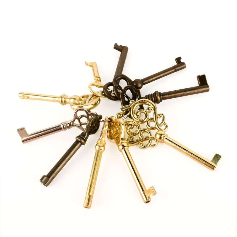 10PCS Skeleton Key Set Reproduction for Antique Furniture, Universal Barrel Key gallery