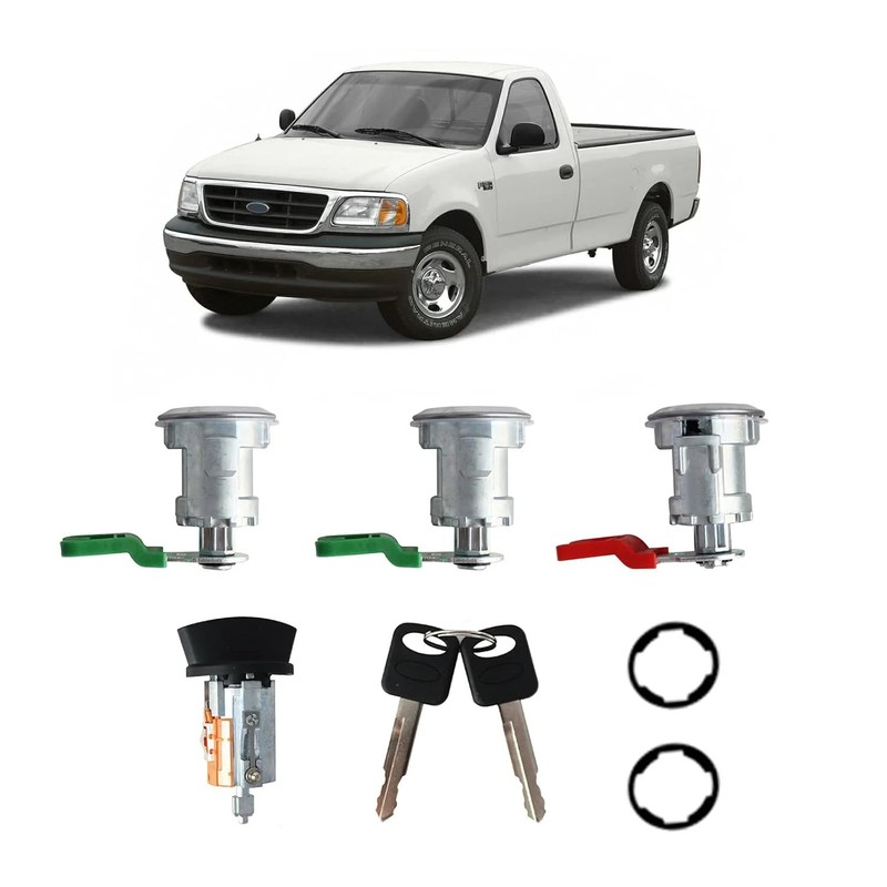 Door Lock Cylinder & Ignition Switch Cylinder, Compatible with Ford F150/F250/F3