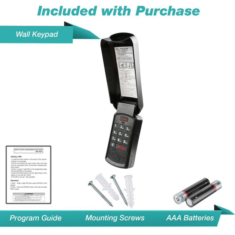 For Genie Garage Door Opener Remote Wireless Keyless Keypad Intellicode Black