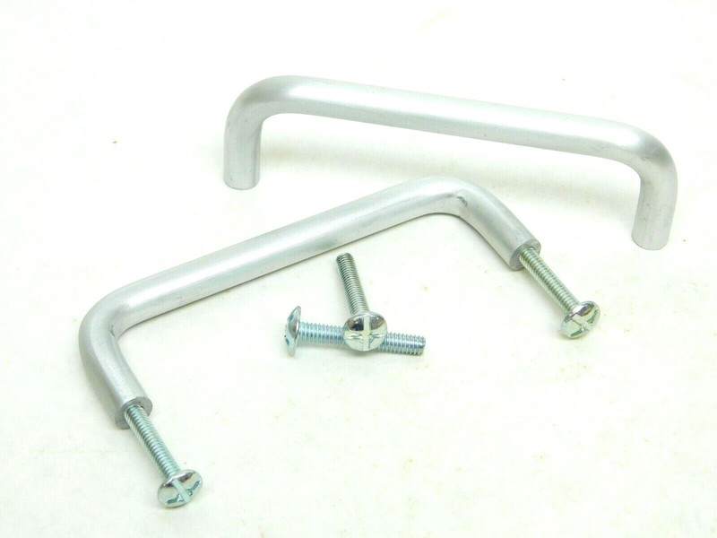 2 Pack + Screws! NEW Colonial USA Aluminum 3-1/2″CC Cabinet Wire Pull Handle ES