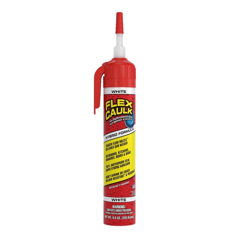 Flex Caulk, Waterproof & Weatherproof Hybrid Polymer Sealant, Strong, Paintable