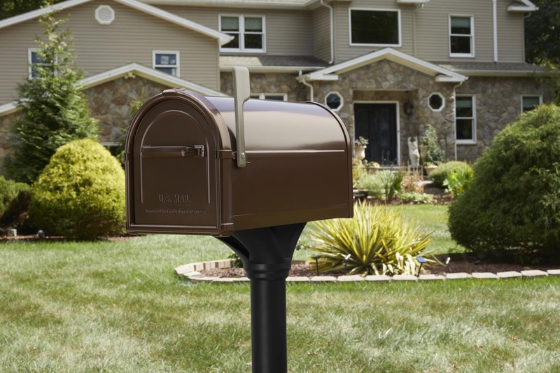 Architectural Mailboxes Hillsborough Galvanized Steel Post Mount Mailbox, Com... gallery