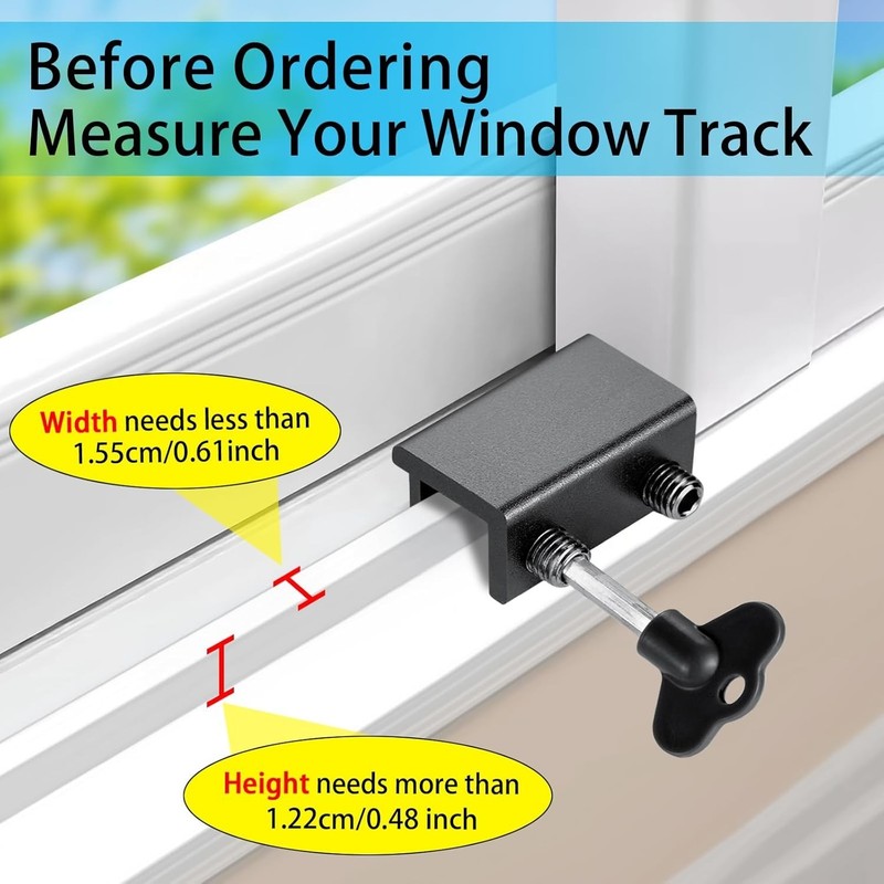 Window Locks,4 Pack Sliding Window Locks with Key for Vertical & Horizontal S... gallery