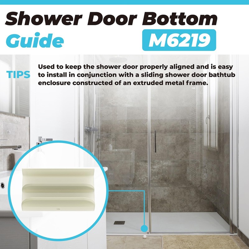 M6219 Sliding Shower Door Bottom Guide fits for Sliding Shower Door (Top Hung... gallery