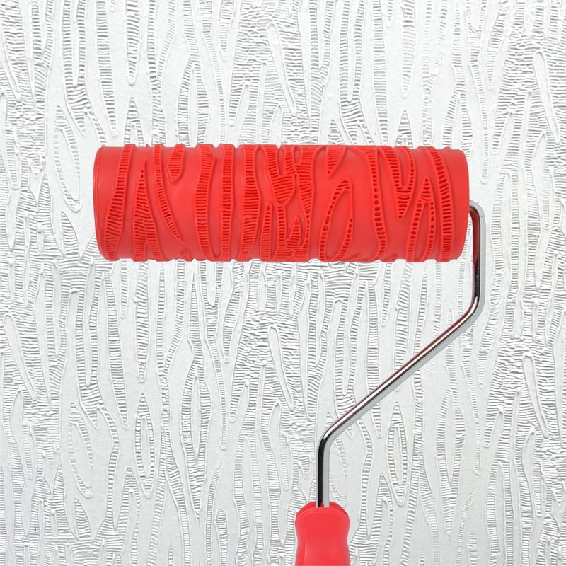 Versatile 8'' Rubber Paint Roller for Textured Wall Decor & DIY Projects gallery