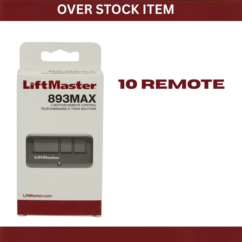 (10 Pack ) LiftMaster 893MAX 3 Button Visor Remote Control Garage Door Opener gallery