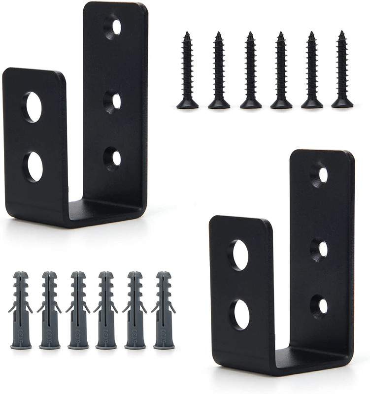 2 Pack 2X4 Door Barricade Brackets,  Upgrade Thickness Door 