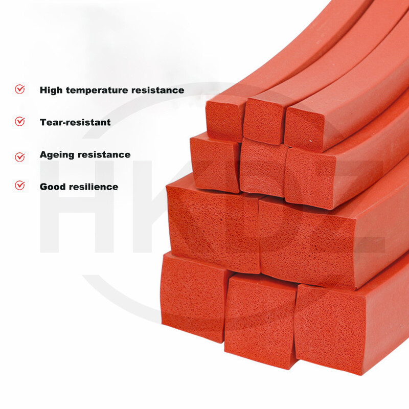 Red Silicone Rubber Sponge Square Strip Closed Cell Foam Backer Rod Seal 3 -50mm gallery