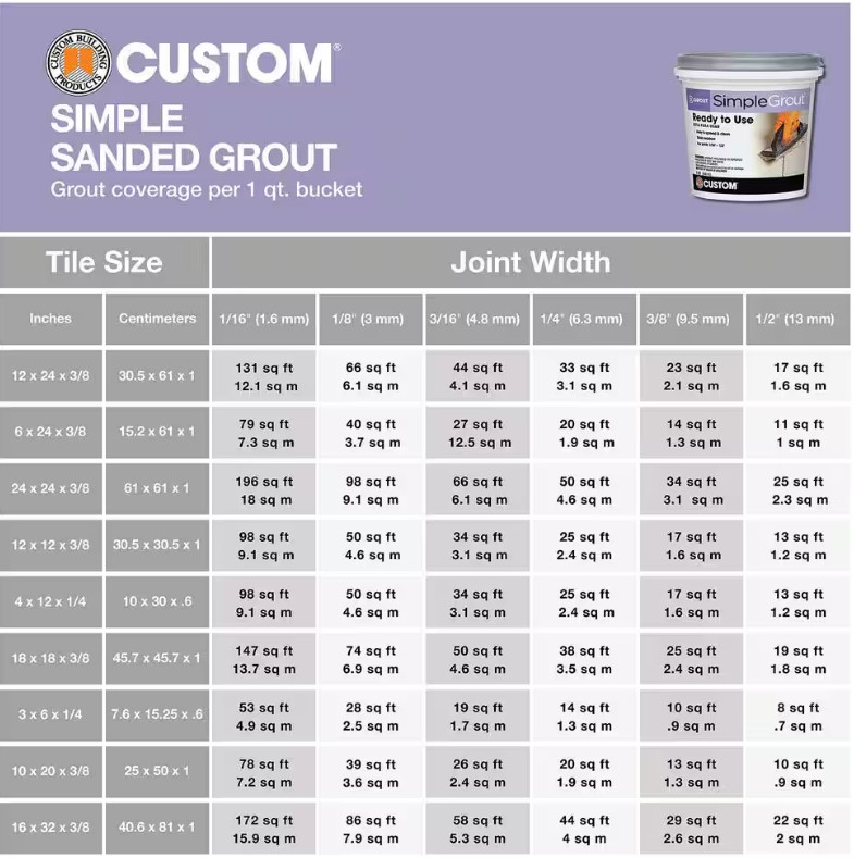 Custom Building Products SimpleGrout #380 Haystack Ready To Use - 1 qt. gallery