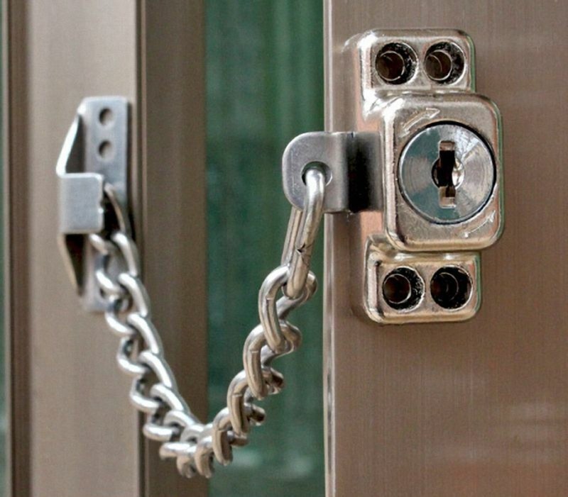 Key Door Chain High Security Safety 304 Stainless Steel Guard Restrictor Lock gallery