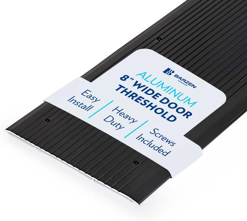 Aluminum Door Threshold Strip – ADA Compliant, 8″ x 48″, Black Anodized