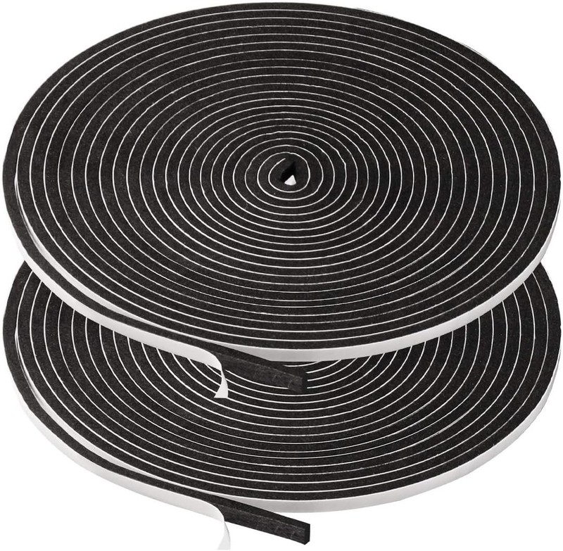 2 Rolls Weather Stripping,1/4 Inch Wide X 1/8 Inch Thick Foam Seal Tape High