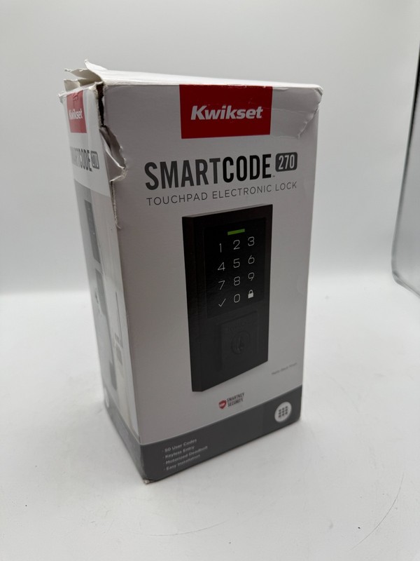 Kwikset SmartCode 270 Contemporary Matte Black Touchpad Electronic Lock