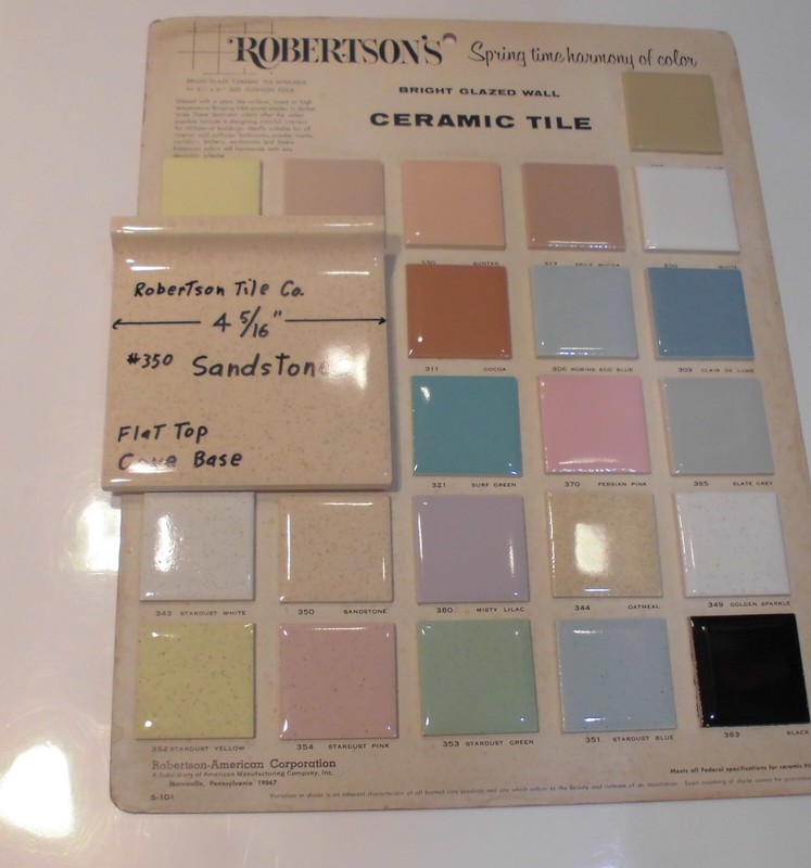 1 pc. Sandstone - Buckwheat: Cove-Base Ceramic Tile 4-5/16" Robertson Co. Glossy gallery