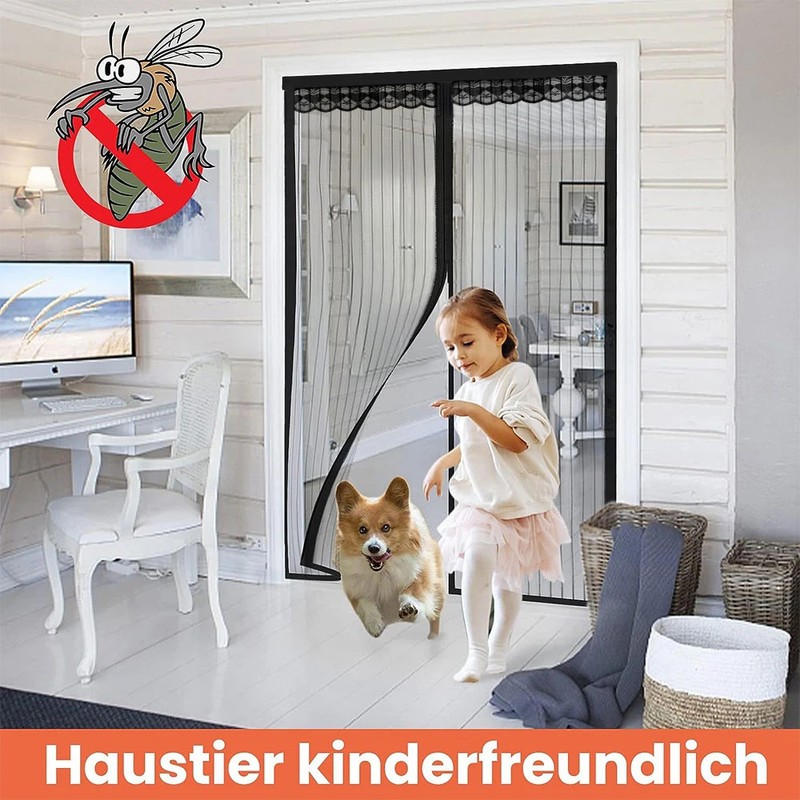 Magnetic Screen Door Curtain Mosquito and Insect-Proof Mesh Door Curtain gallery