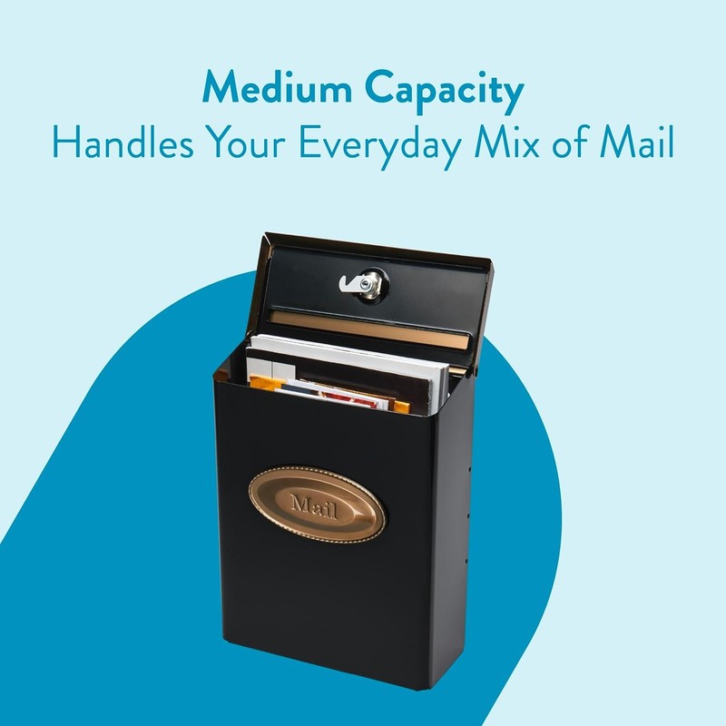 Architectural Locking Vertical Wall Mount Mailbox Steel Design Smallside Egress gallery