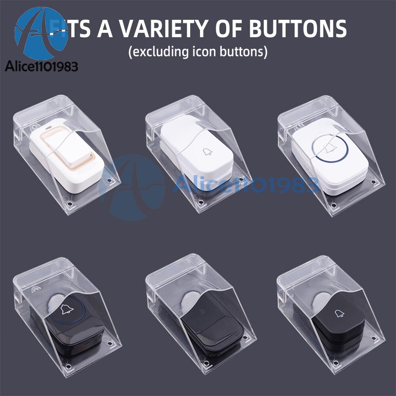 Universal Transparent Doorbell Case Waterproof Cover Rain Proof Button PC gallery