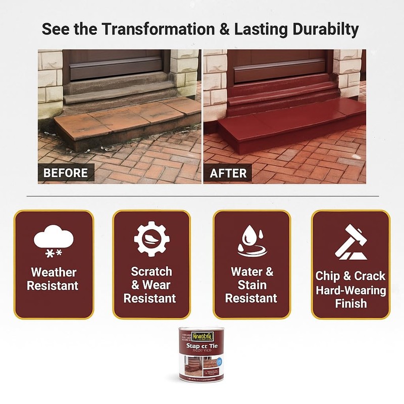 Rustins Quick Dry Step And Tile Paint Red 500 Ml Pack Of 1 gallery