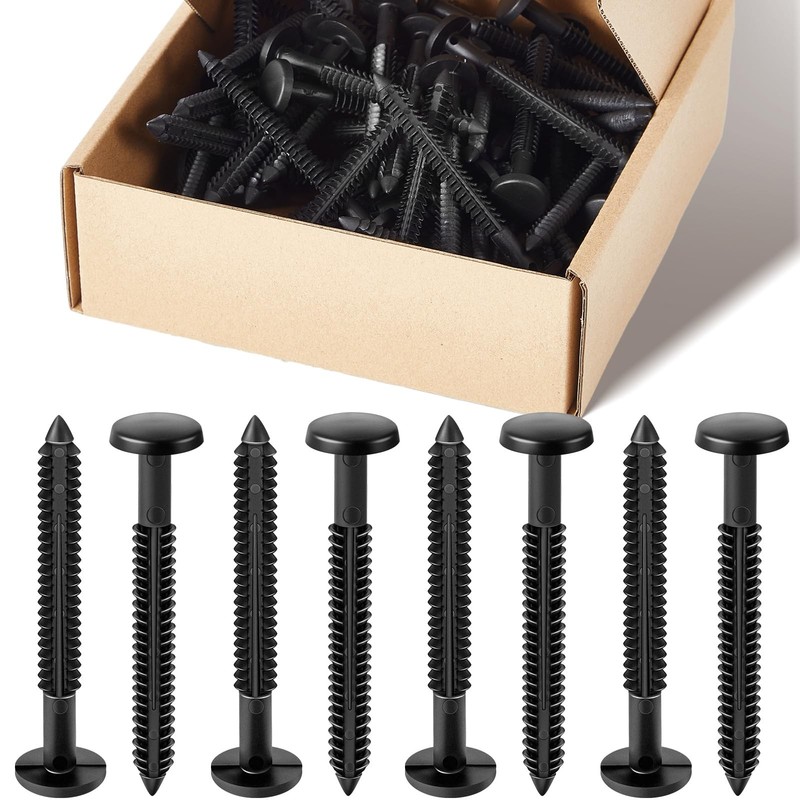 18 Pcs 3 Inch Vinyl Shutter Fastener Window Panel Peg Lok Pin Pegs Screws Shu…