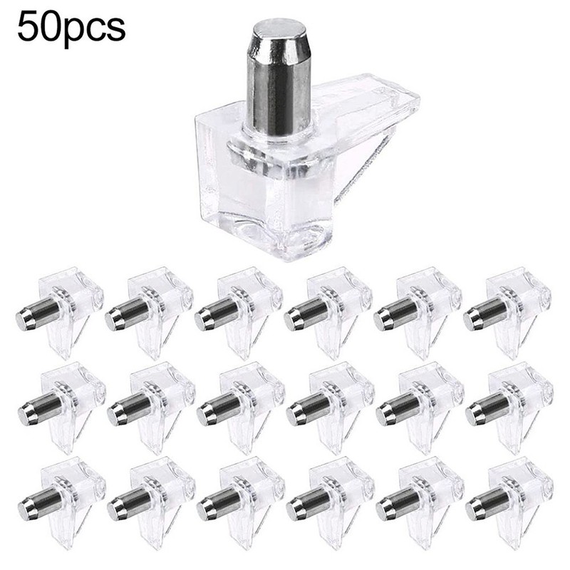 Plastic Bracket Shelf Support Set Transparent 50 Piece 50pcs Accessories