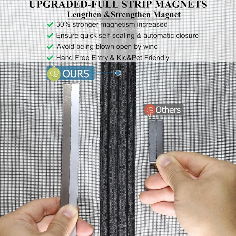 Retractable Screen Door - Upgraded Model, Magnetic Closure$ gallery