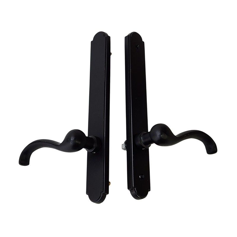 Emtek 1314TTLHFB Multi Point Non-Keyed Fixed Handle, Arched Style – Bronze READ