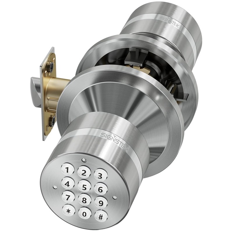 Keypad Entry Lock, Easy Install, Satin Nickel