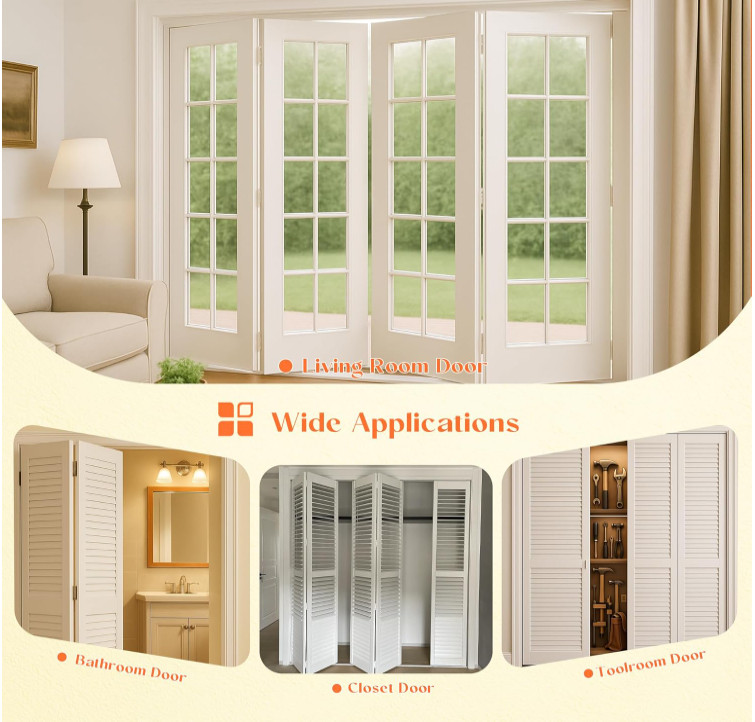 Bifold Door Hardware with Track Bi-fold Closet Door Hardware Repair Tool Kit 24" gallery