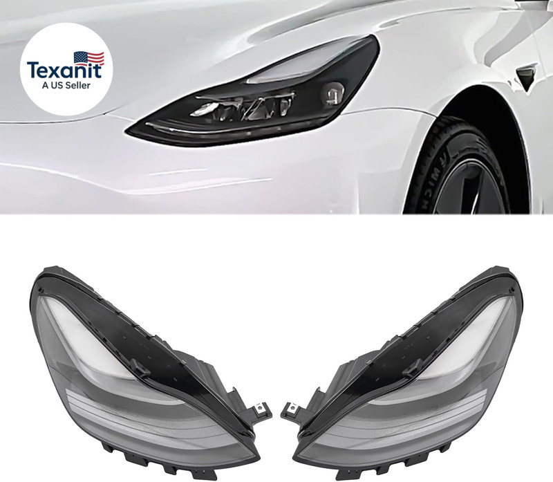 LED Headlights Compatible with Tesla Model 3 & Y 2021-2023, Matrix LED Direct Re