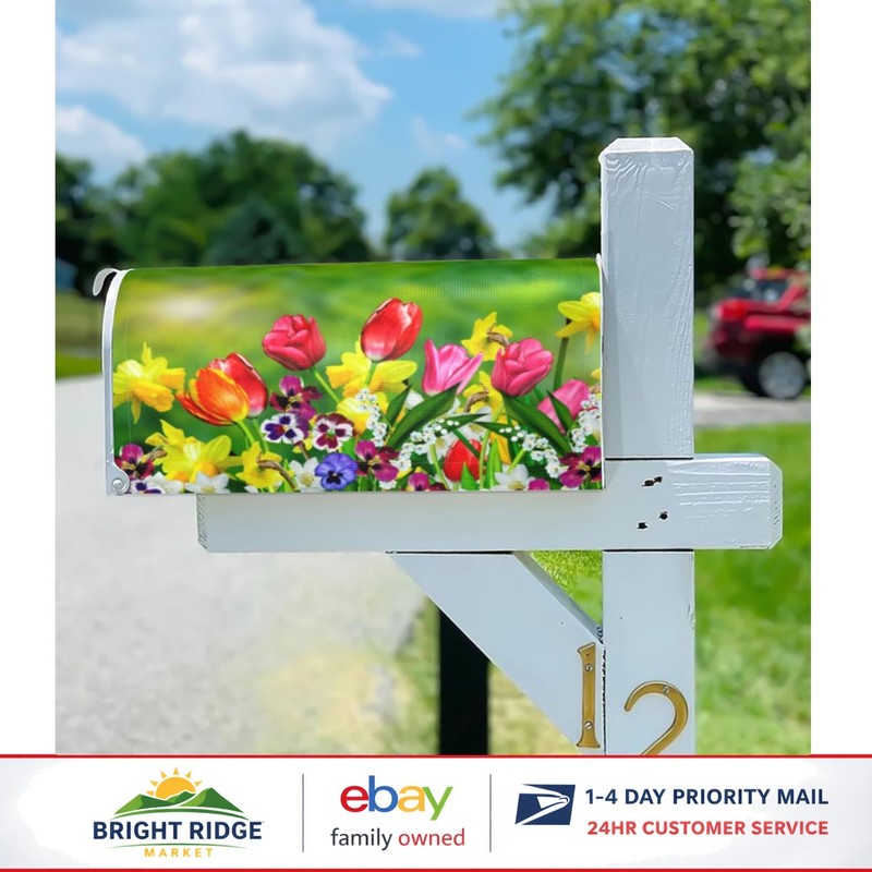 21×18 Inch Waterproof Mailbox Cover with Magnetic Closure for Garden Style