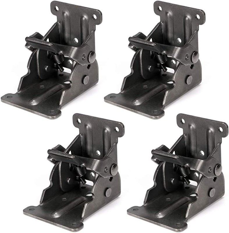 Foldable Bracket, Self-Lock Hinge Hardware with Screws Lock Extension Support