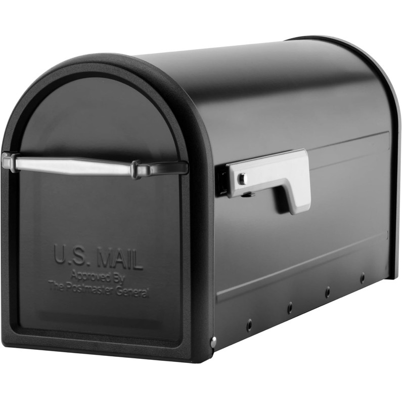 Architectural Mailboxes Chadwick Galvanized Steel Post Mount Medium, Black