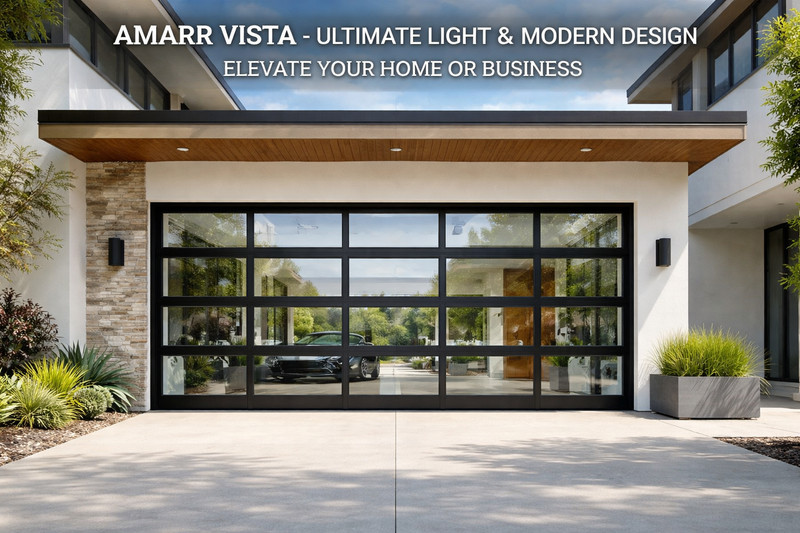DuroSteel Amarr VISTA IG TEMPERED Premium Aluminum Sectional Overhead Door