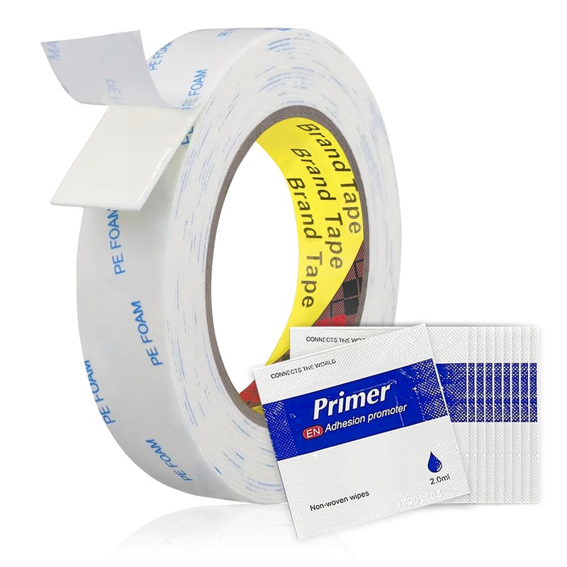 Double-Sided Removable 1 in × 16.4 ft, Thickness: 0.043 (1.1 mm), White